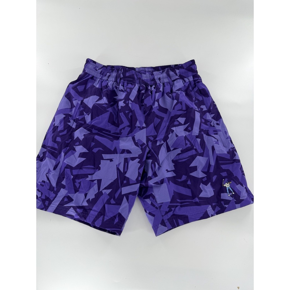 Eastside Golf Shorts Mesh Lined Logo Drawstring Purple Shattered Crossover SZ M